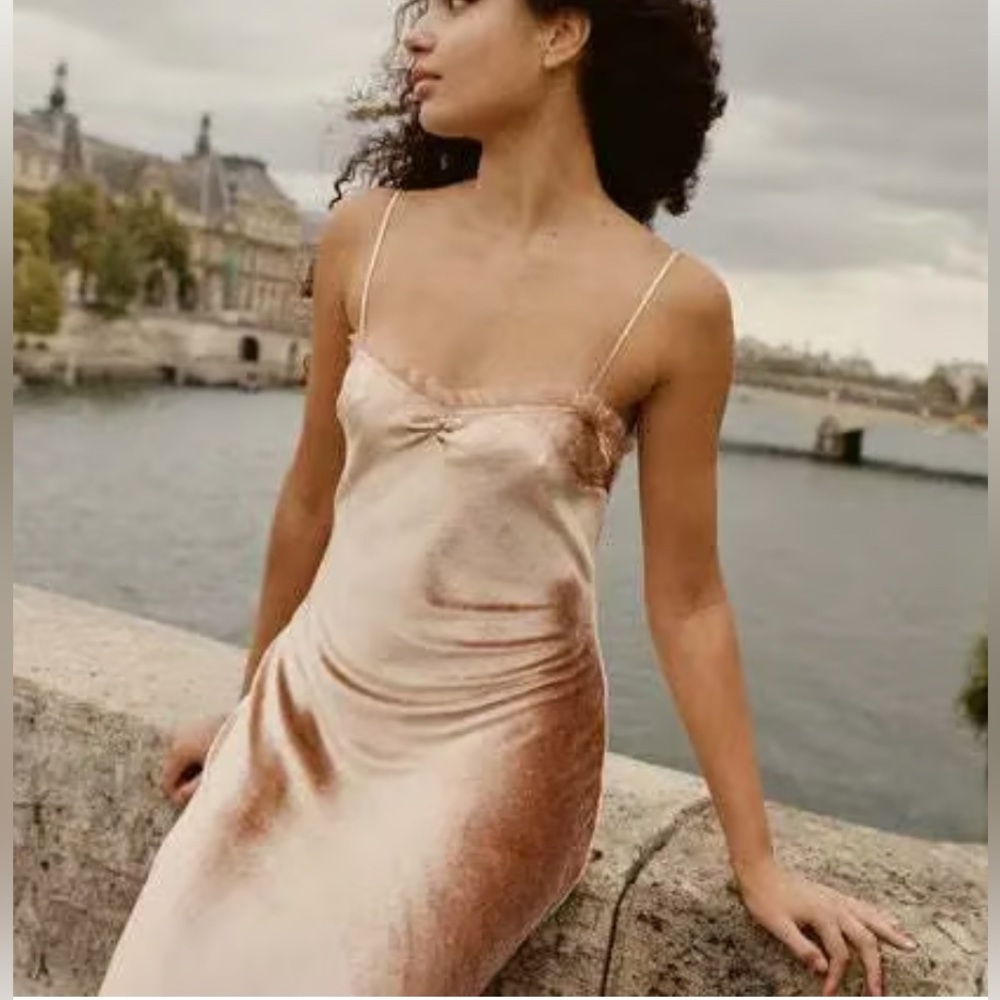 Doen Calsi Rose Blush Velvet Dress, NWT, Size XXS - Picture 8 of 8
